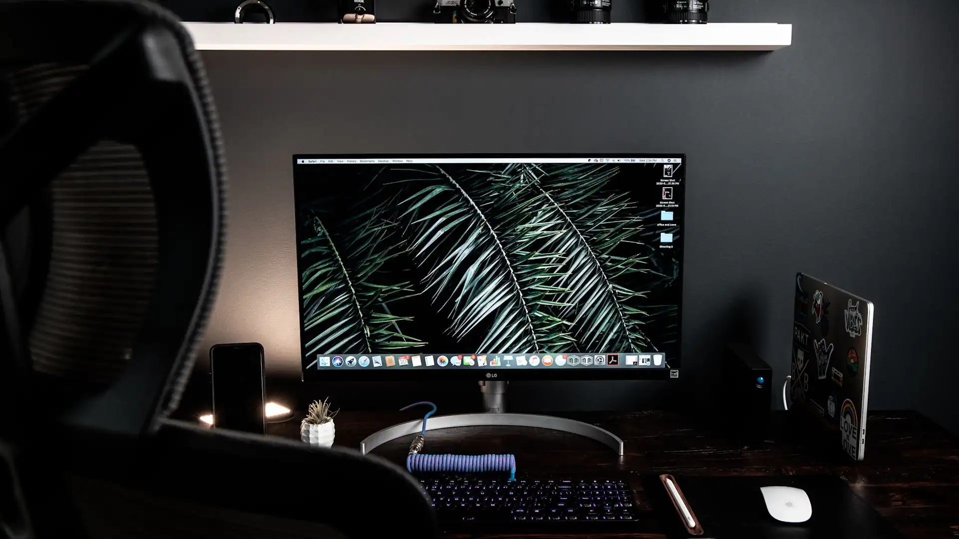 Home business owner working productively from a professional home office