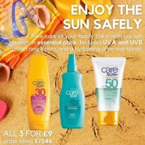 sun lotion and cream from Avon